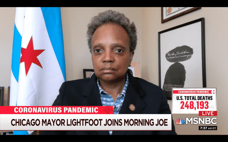 Week After Attending Election Party, Lightfoot Says
Chicagoans Have ‘Responsibility’ to Obey Lockdown 1