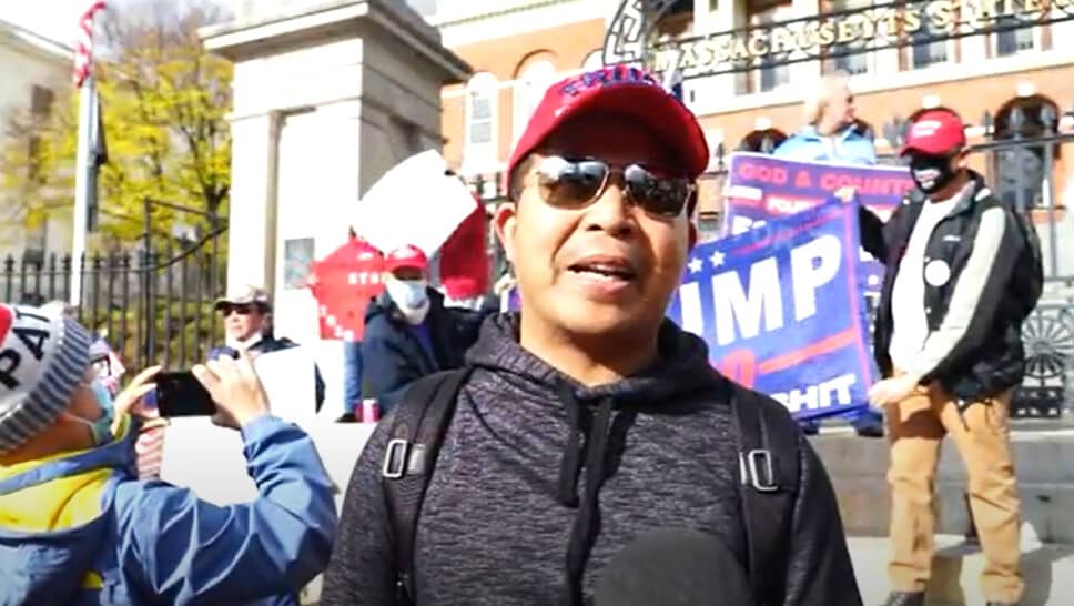 Texas Voter Joins Boston Protest for Fair Elections and
Justice 1