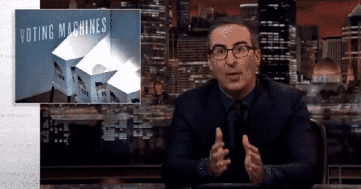 John Oliver: It is ‘Completely Insane’ to Use Vulnerable
Computer Systems to Count Votes; Trump is ‘All the Way Completely
Right’ 1