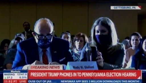 “This is Going to Be Your Crowning Achievement!” –
Pennsylvania Crowd APPLAUDS President Trump and Rudy Giuliani —
Start Chanting, “Trump! Trump! Trump!…” at Gettysburg Hearing
(VIDEO) 1