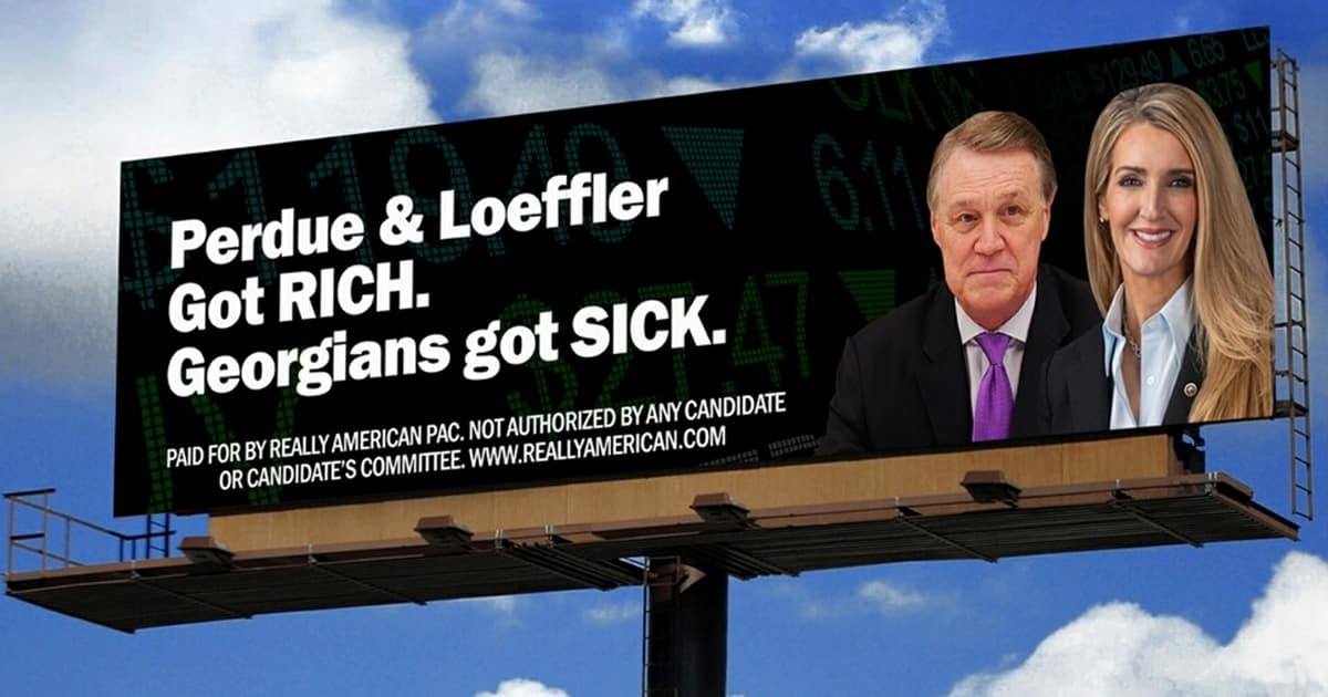 Democrats Create Anti-Trump Billboards Urging Republicans
Not to Vote in Georgia Senate Runoffs 1