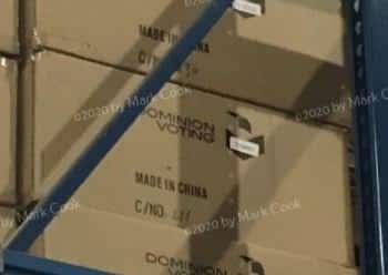 PHOTO EVIDENCE: Dominion Voting Machines Have “Made in
China” Labels 1