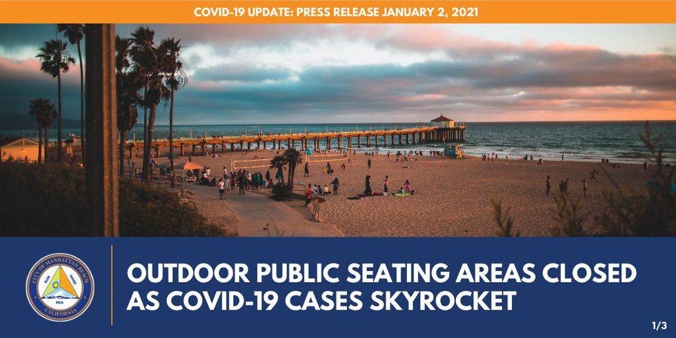 California city bans public sitting, removes seats from
public property in attempt to battle COVID-19 spike 1