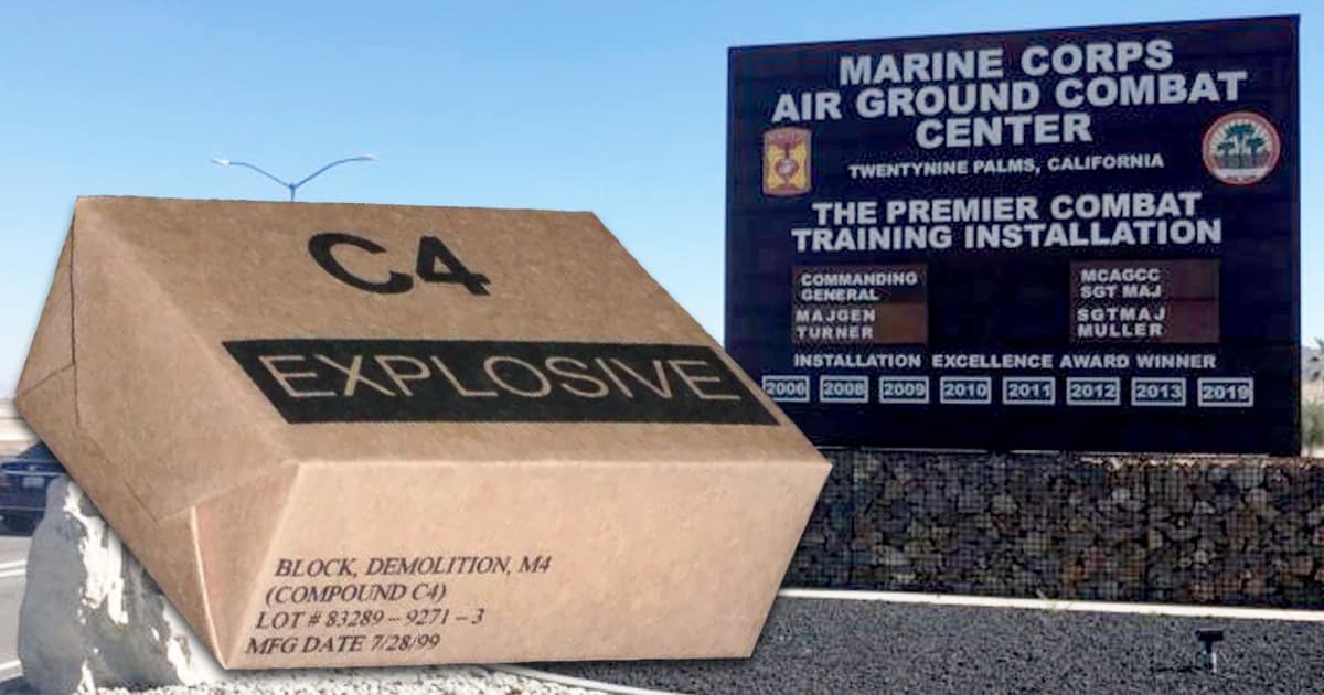 Large Cache Of C-4 Explosives Vanishes From California
Marine Base During Military Exercise 1
