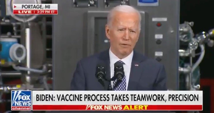 Biden’s Michigan Speech is a Disaster: “My Predecessor, as
My Mother Would Say, ‘Failed to Order Enough Vaccines'”
(VIDEO) 1