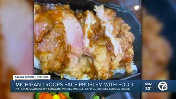 Michigan National Guard Troops in DC Hospitalized After
Democrat Run City Repeatedly Feeds Them Raw, Undercooked Meat and
Meals With Metal Shavings 1