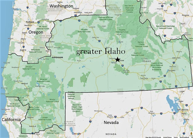 Five Rural Counties in Oregon Vote to Become Part of
Idaho 1