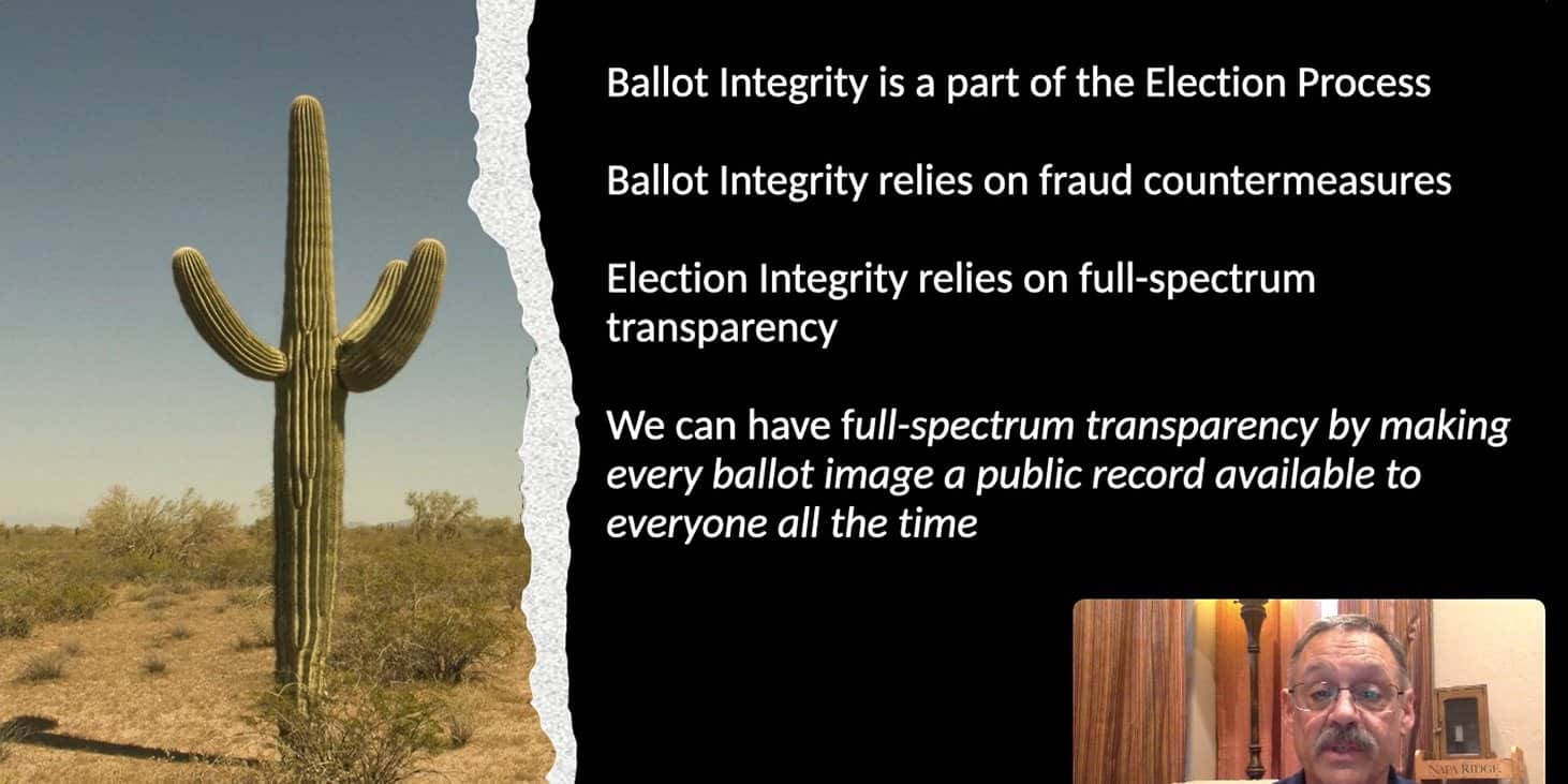 Ballot Integrity Project Aims to Provide Arizona Voters a
Full Spectrum of Transparency in Elections 1