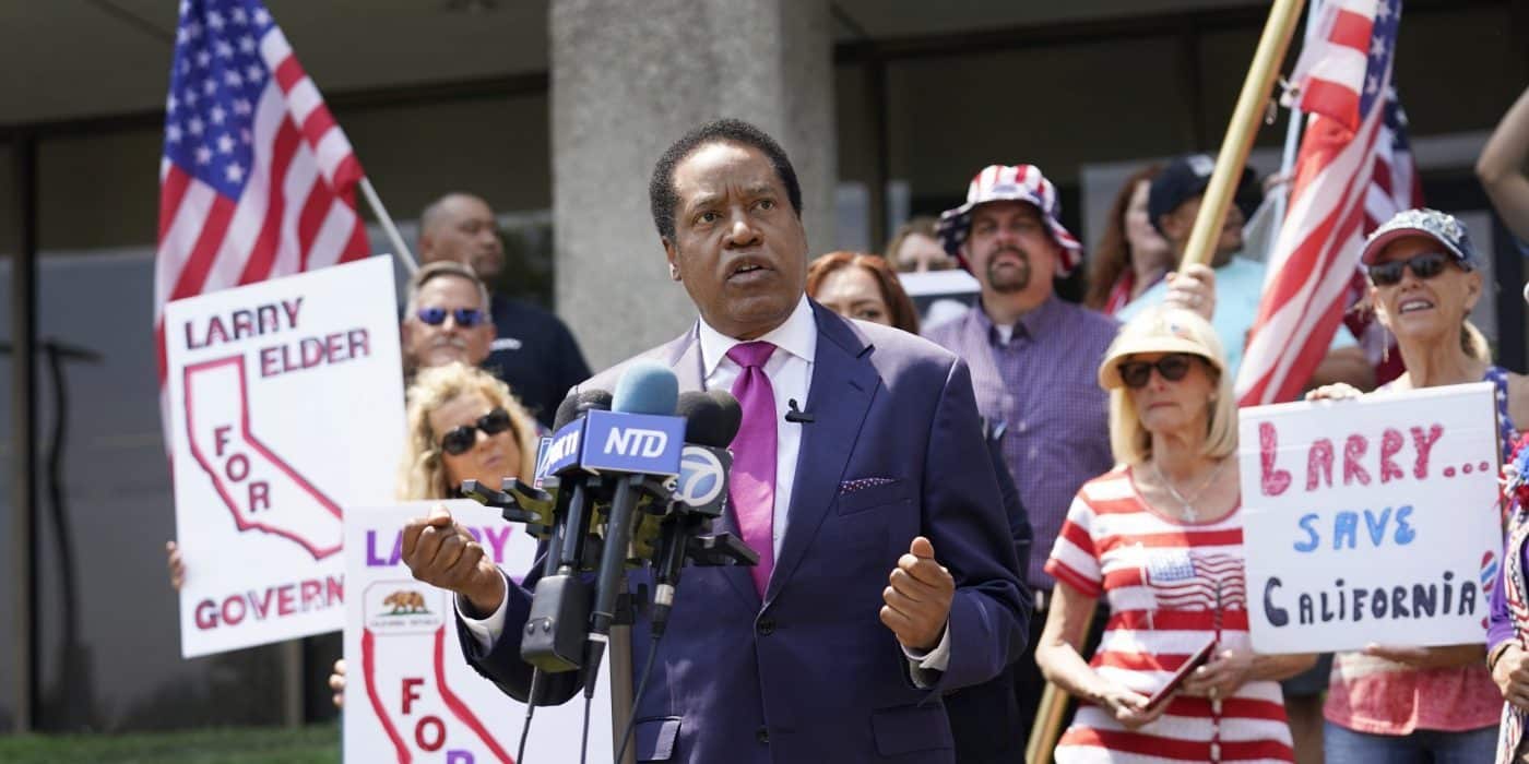Newsom Sees Larry Elder as His Top Foe in Recall
Election 1