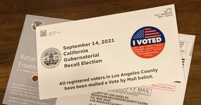 WATCH: Voter Claims California Recall Envelopes Can Reveal
Vote 1