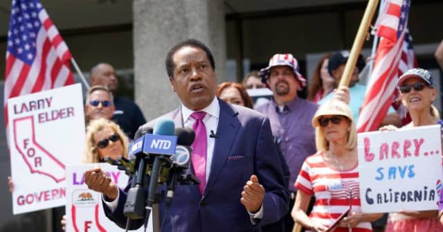 VIDEO: Larry Elder Vows to Nix Mask, Vaccine Mandates 'Right
Away' if Elected California Governor 1