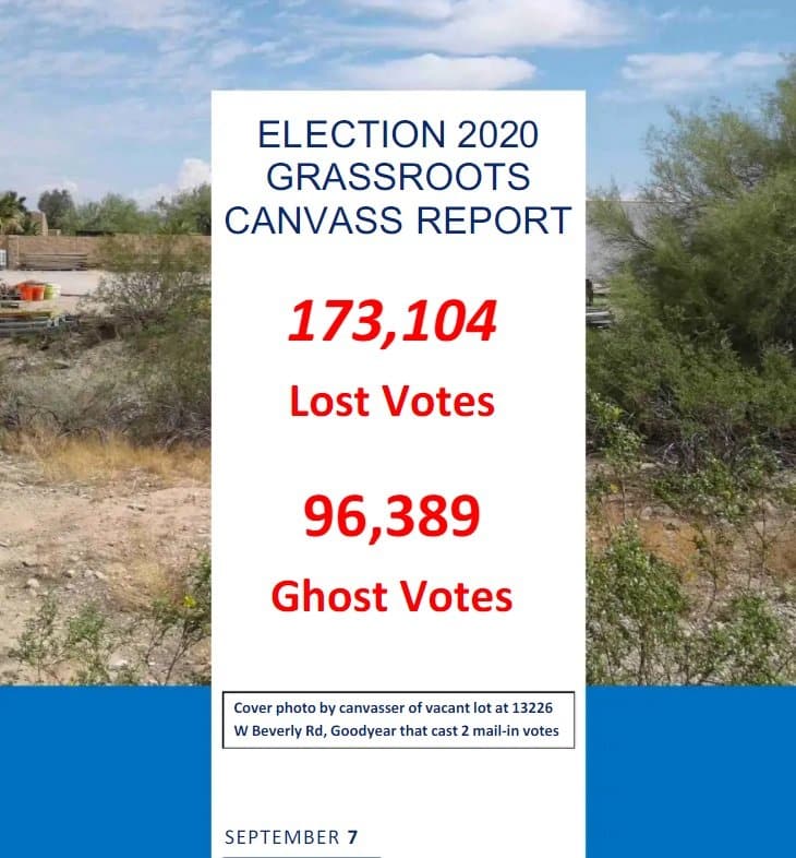 HERE IT IS – Full Report from Canvassing Work Completed in
Arizona’s Maricopa County 1