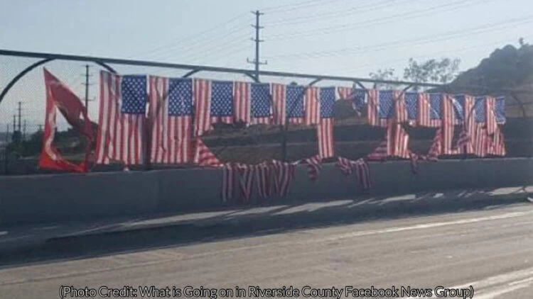American Flags Honoring Service Members Killed in Kabul
Bombing Vandalized in Riverside, California 1