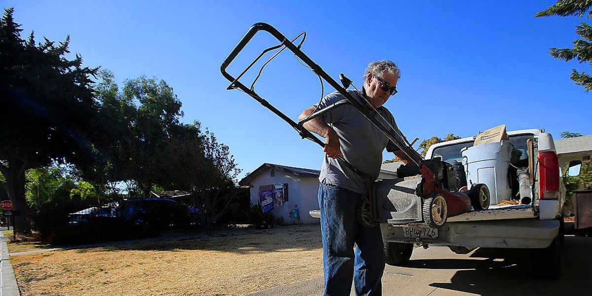 California bans sale of lawn mowers, leaf blowers, and other
gas-powered equipment 1