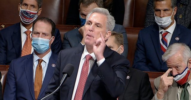 Republicans Praise GOP Leader McCarthy for Filibuster-Length
Speech Ahead of BBB Vote 1