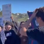 VIDEO: Hundreds of California High Schoolers Walk Out of
Class to Defy Mask Mandate 7